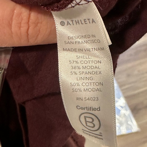 Athleta T Shirt Dress Burgundy Maroon Sz Large - Picture 7 of 7